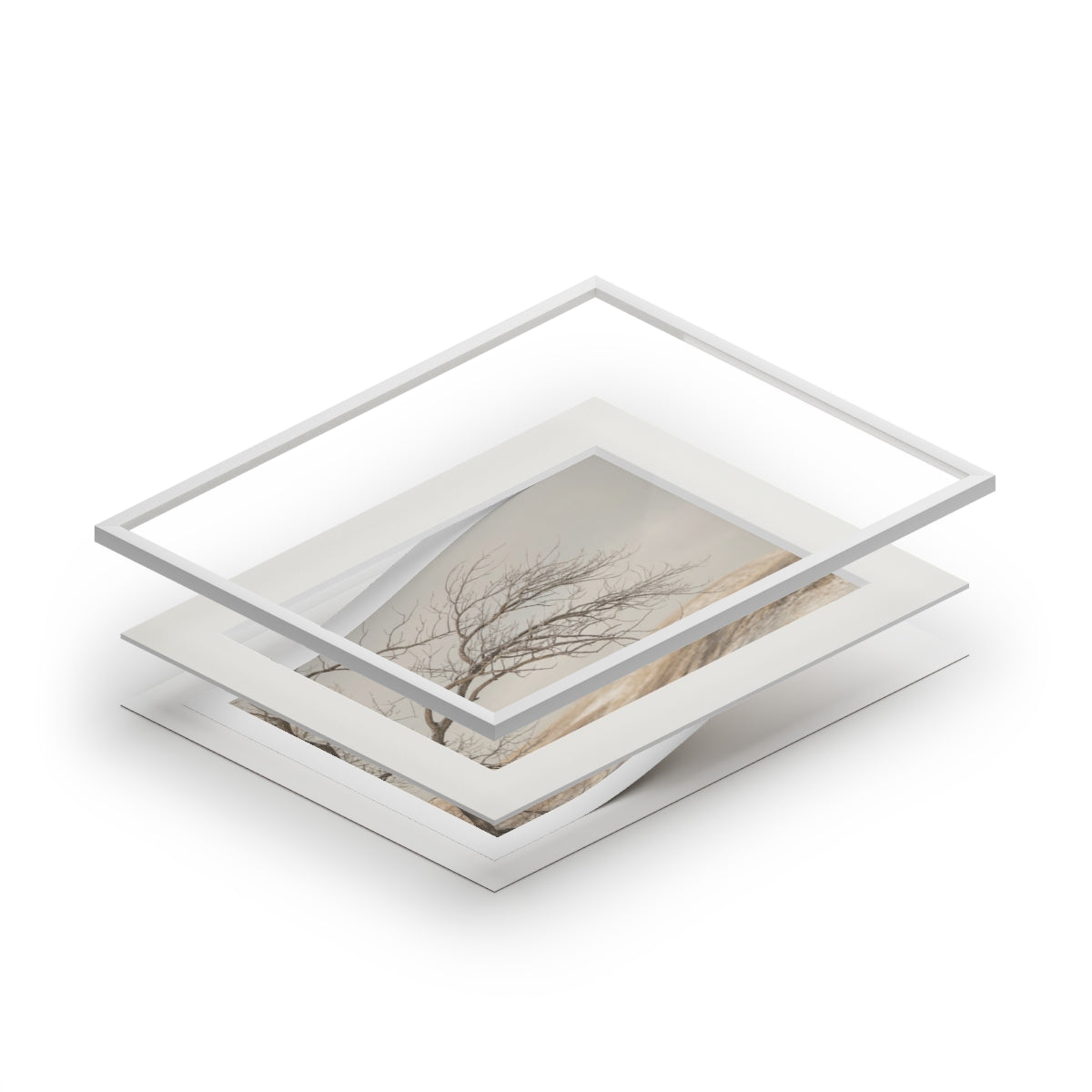Framed Fine Art Print - Hushed Winter — Landscape