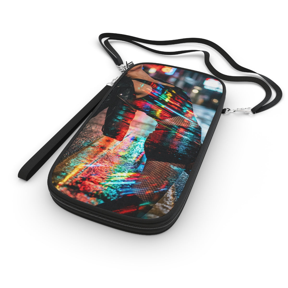 Passport Wallet - Neon Electric Nights | Echovira Gallery