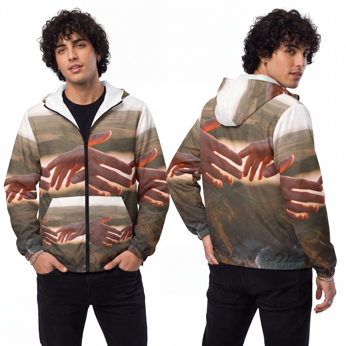 Men's Unisex Windbreaker Jacket - The Infinite Touch |... |...