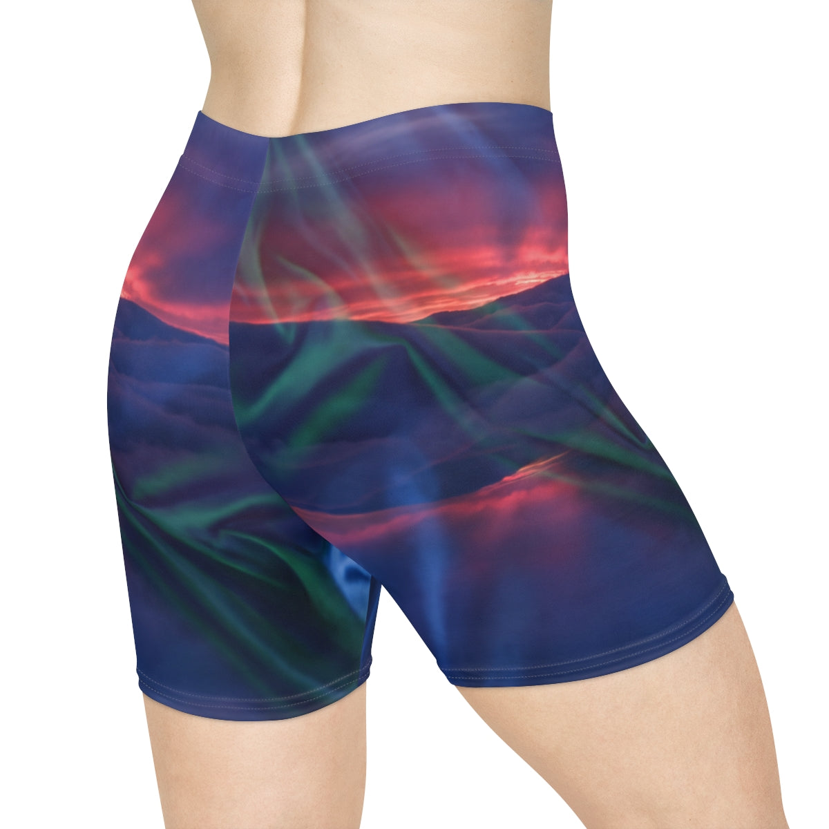 Women's Biker Shorts - Silk Horizon | Echovira Gallery