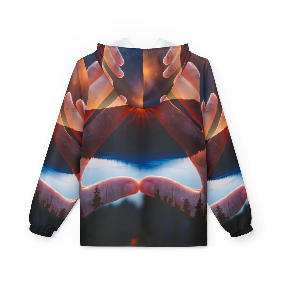 Men's Windbreaker Jacket - Alpine Sunrise Trail | Echovira...