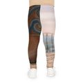 Kids Leggings with Mediterranean Statue Art