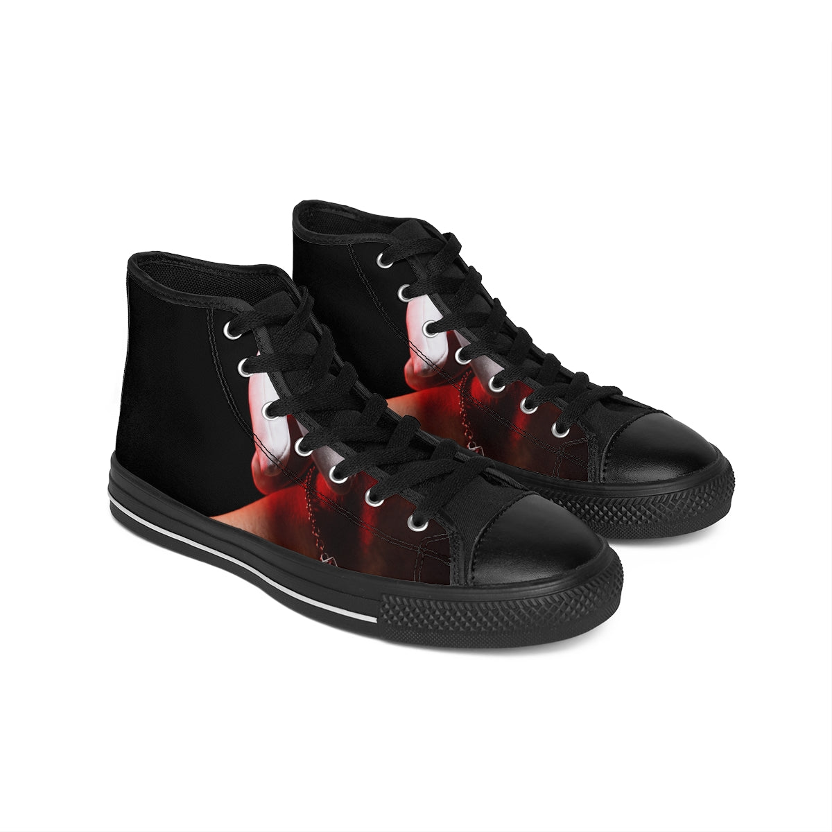 Women's Classic Sneakers with Noir Art