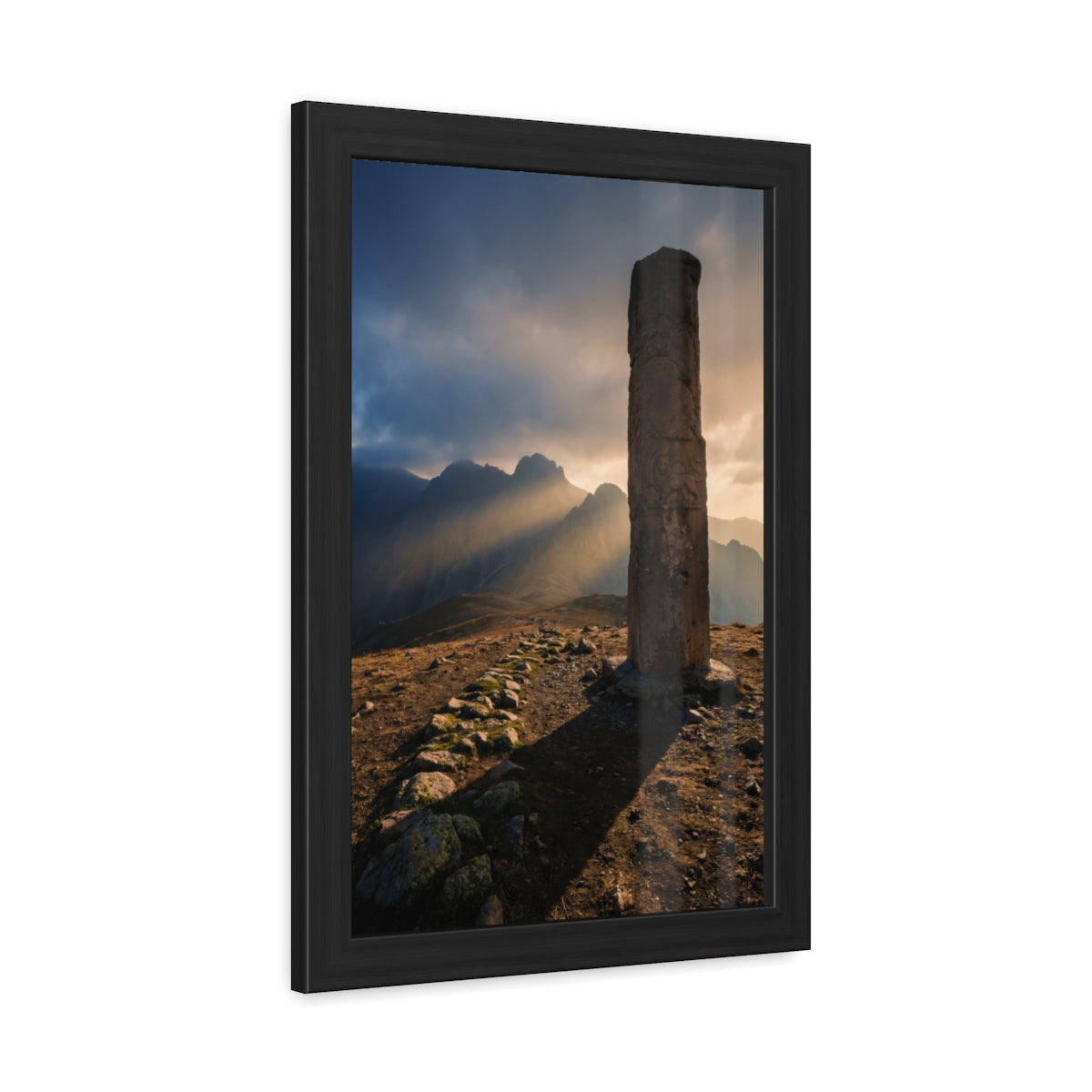 Framed Poster - Ancient Lion & Sun
