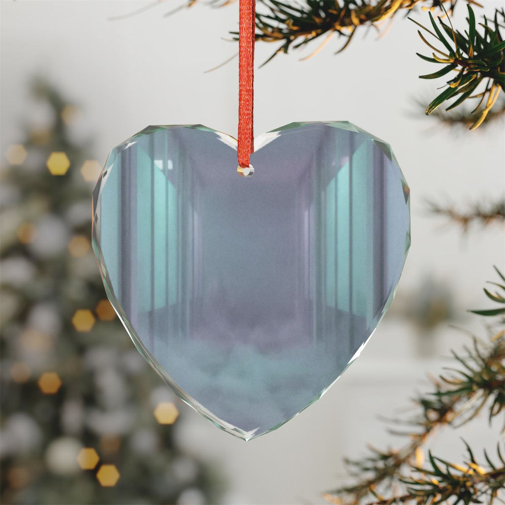 Crystal Glass Ornament - Liminal Corridor Fog Art Print |...