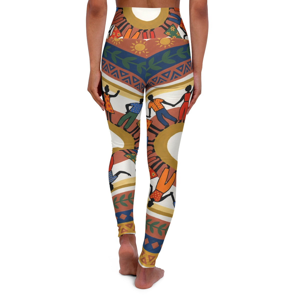 High Waisted Yoga Leggings - Unity Mandala Art | Echovira...