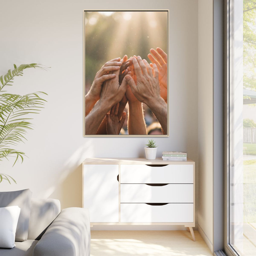 Matte Canvas, Framed - Golden Rays of Unity Wall Art (8×10...