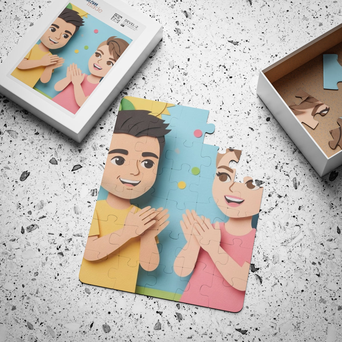 Kids' Puzzle, 30-Piece - Playful Paper Friends - Clap One......