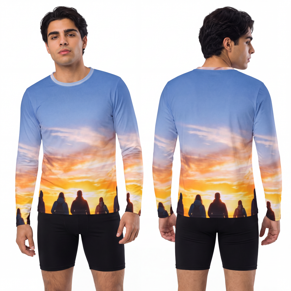 Men's Long Sleeve Shirt - Sunset Ridge | Echovira Gallery