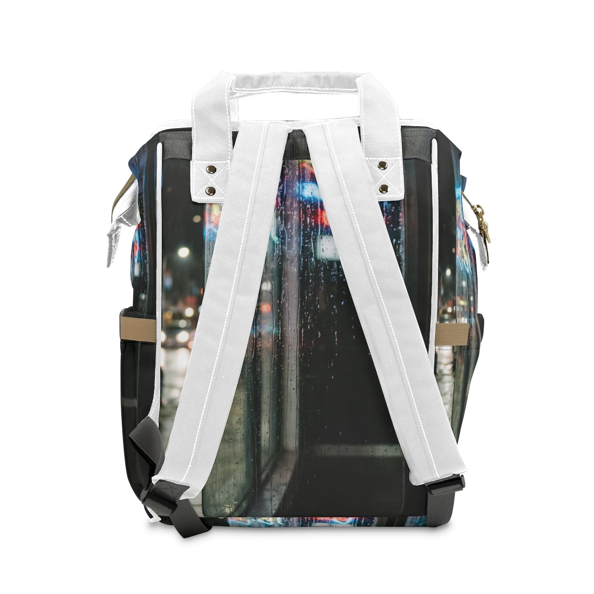 Neon Rain Phone Booth Diaper Backpack