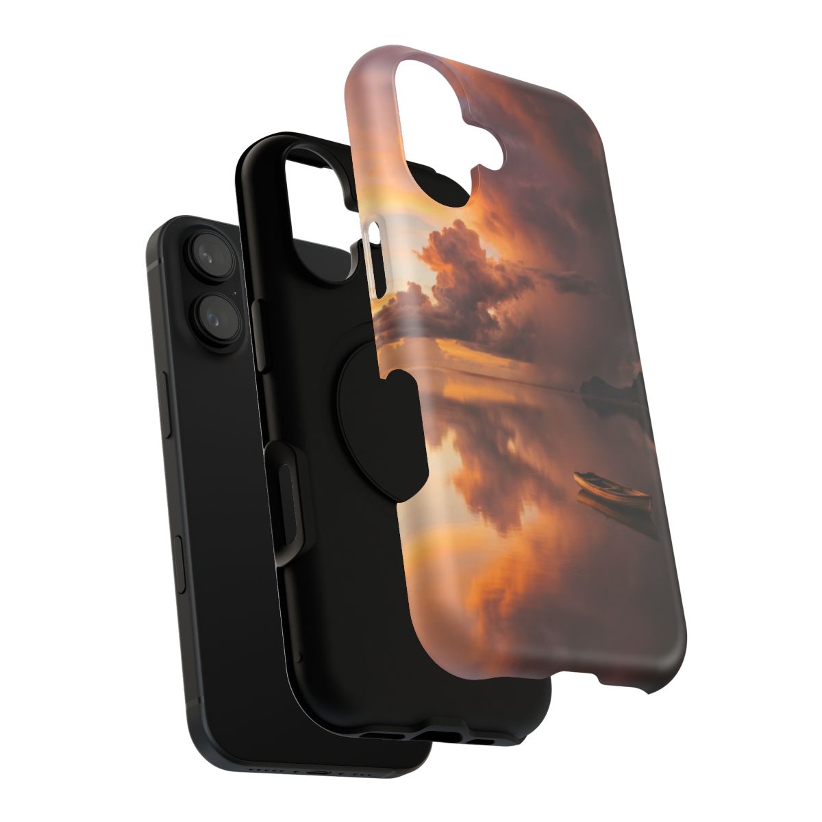 Impact-Resistant Apple iPhone Cases - Serene Tempest Sunset Lake | iPhone 17 Pro Max, 17 Pro, 17 Air & More