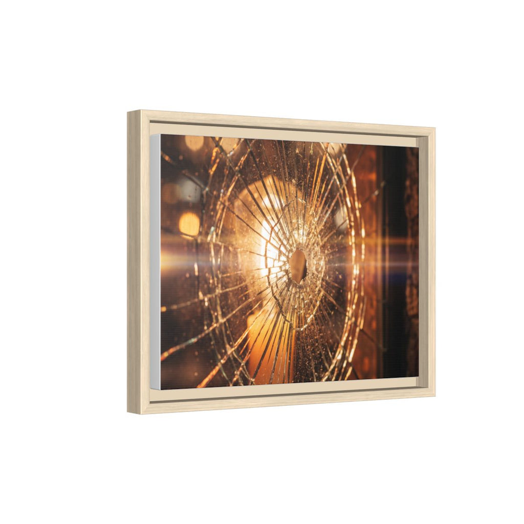 Framed Matte Canvas - Shattered Glass — Natural / 1.25"