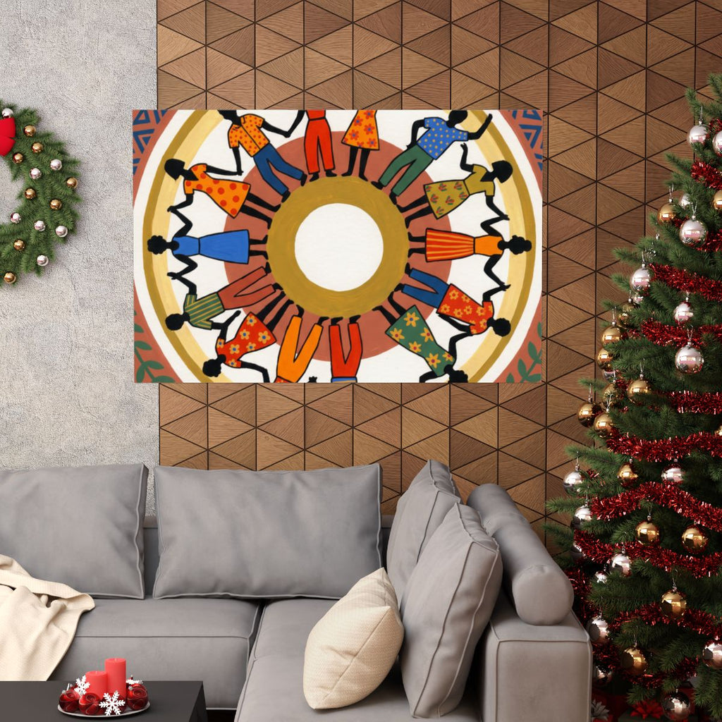 Matte Horizontal Poster - Unity Mandala Folk Art (10×8 &......