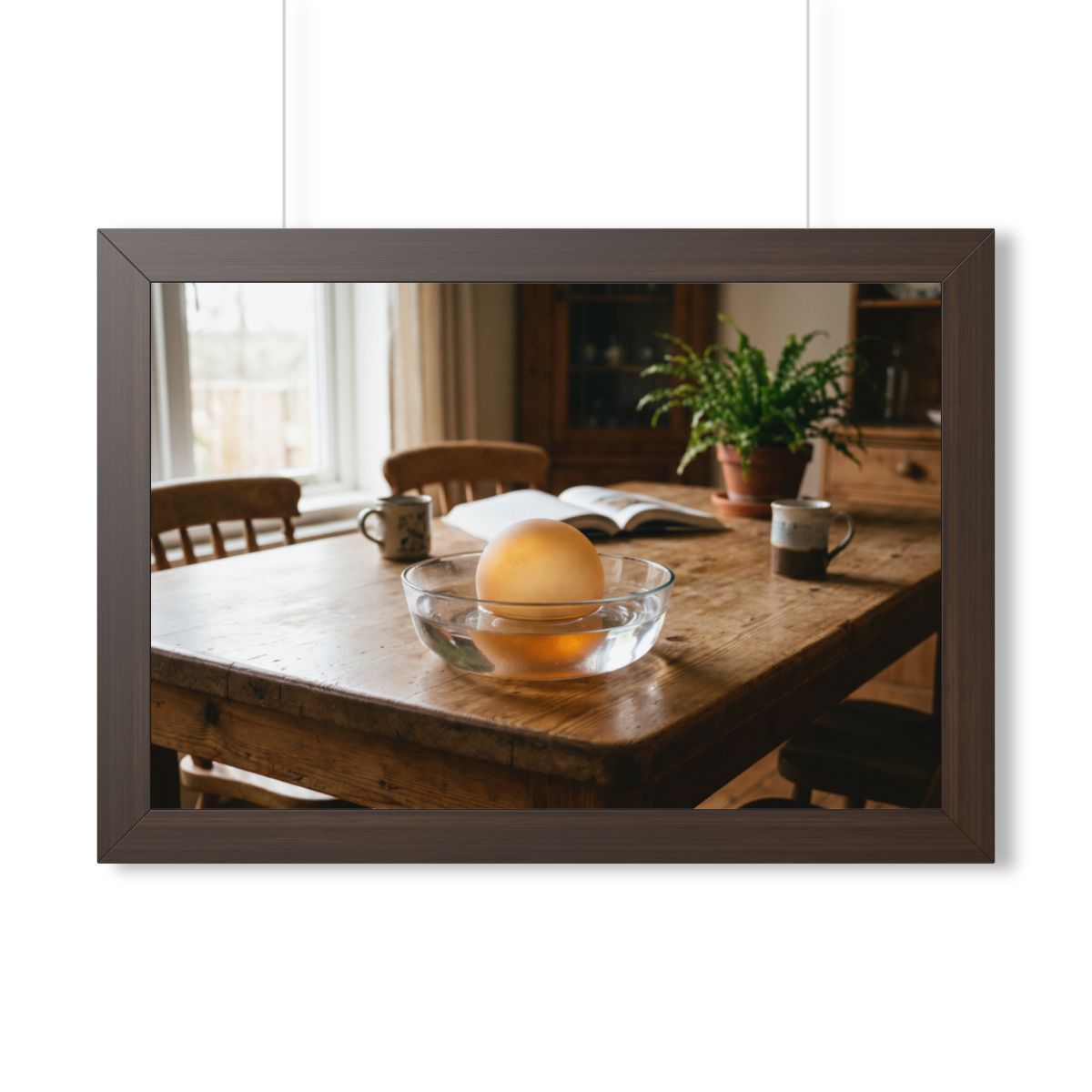 Framed Horizontal Poster - Amber Sanctuary — Walnut (14×11...
