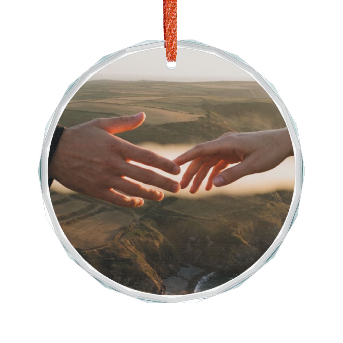Crystal Glass Ornament - The Infinite Touch | Ethereal... |...