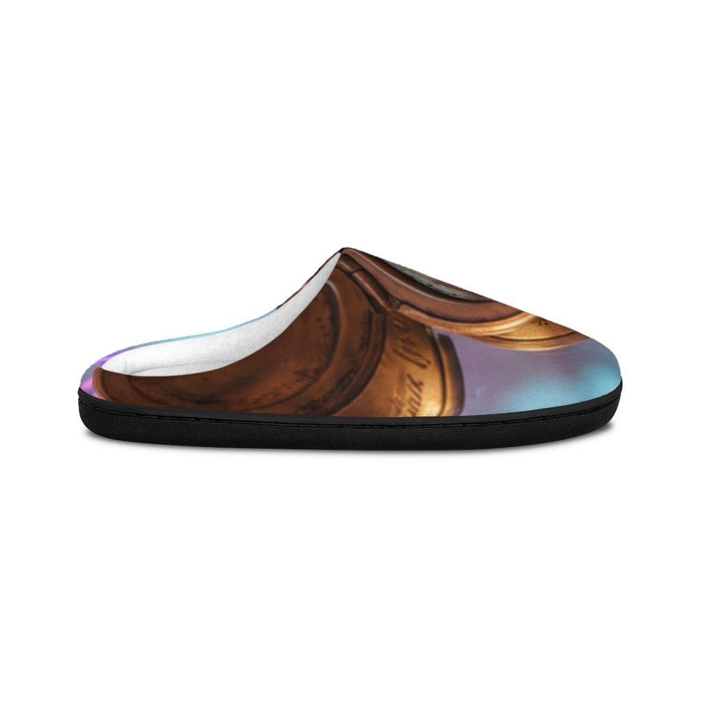 Art Deco Neon Locket Women's Indoor Slippers