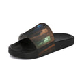 Women's Slide Sandals - Shadowed Alleyway Mystery Art Print...