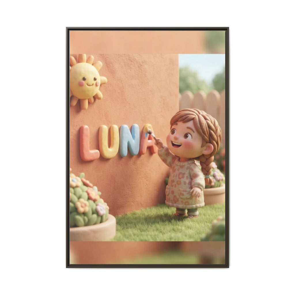 Matte Canvas Framed - Luna Sunshine Clay — Espresso / 1.25"...