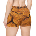 Women's Shorts with Earthy Impasto Texture