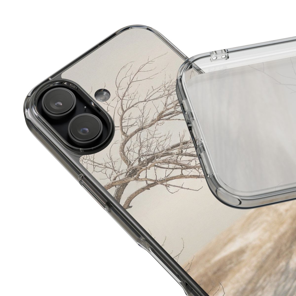 Clear Impact-Resistant Cases - Muted Winter Branches... |...