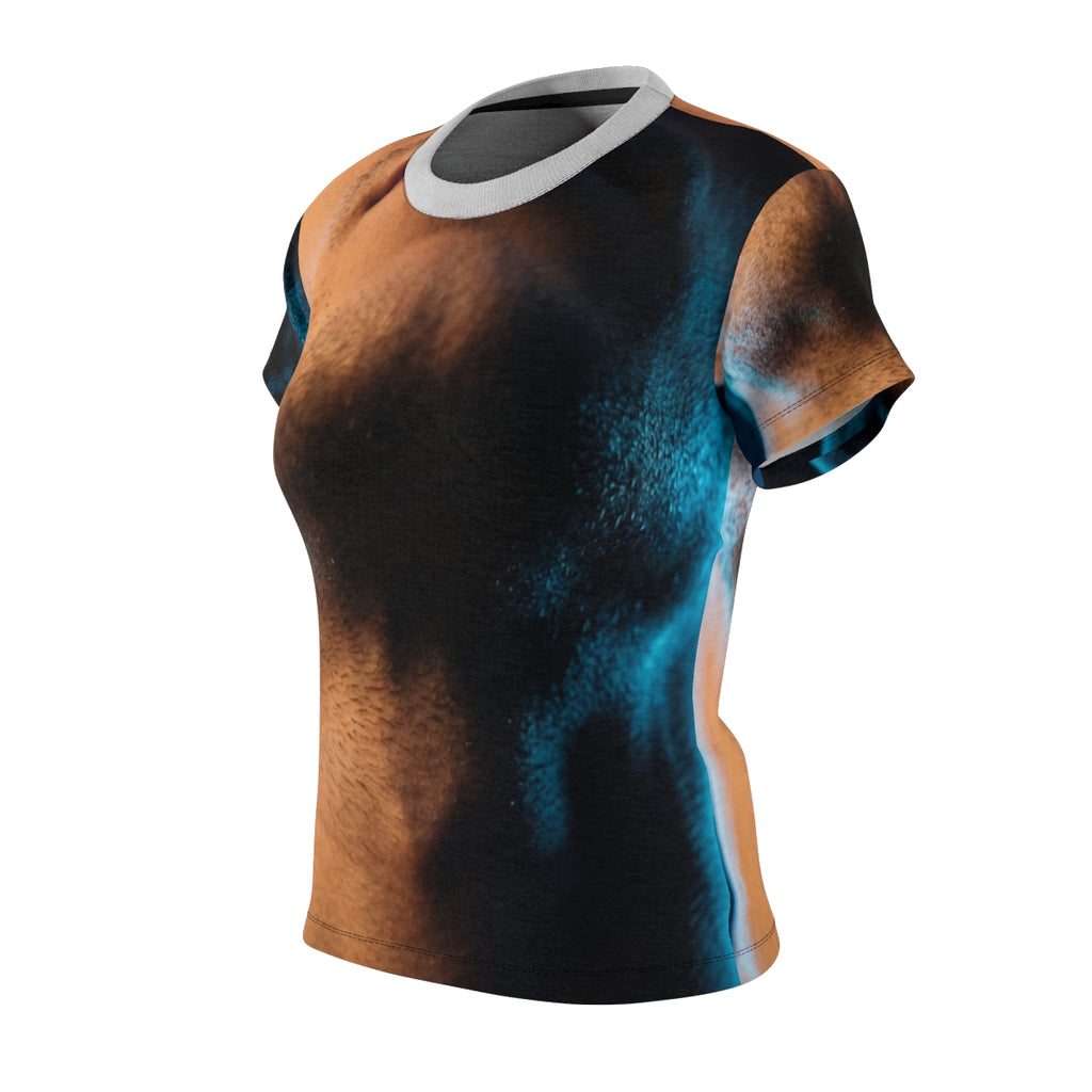 Women's Cut & Sew Tee - Neon Horizon Portrait | Echovira...