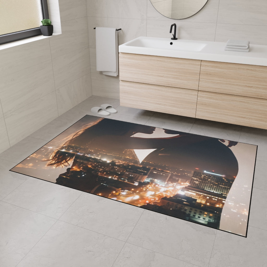 Floor Mat - Midnight City Silhouette | Echovira Gallery