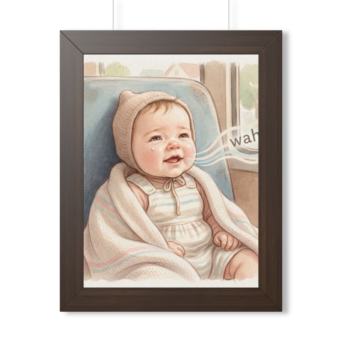 Framed Vertical Poster - Sweet Baby — Walnut (11×14, 12×16...