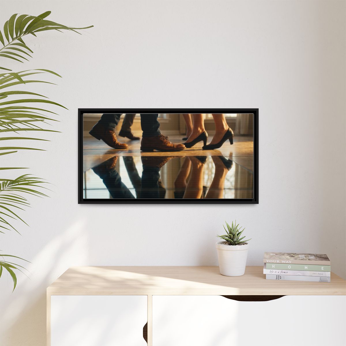 Matte Canvas, Framed - Golden Hour Reflections Cinematic Art...