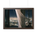 Framed Horizontal Poster - Skyline Serenity — Walnut (14×11...