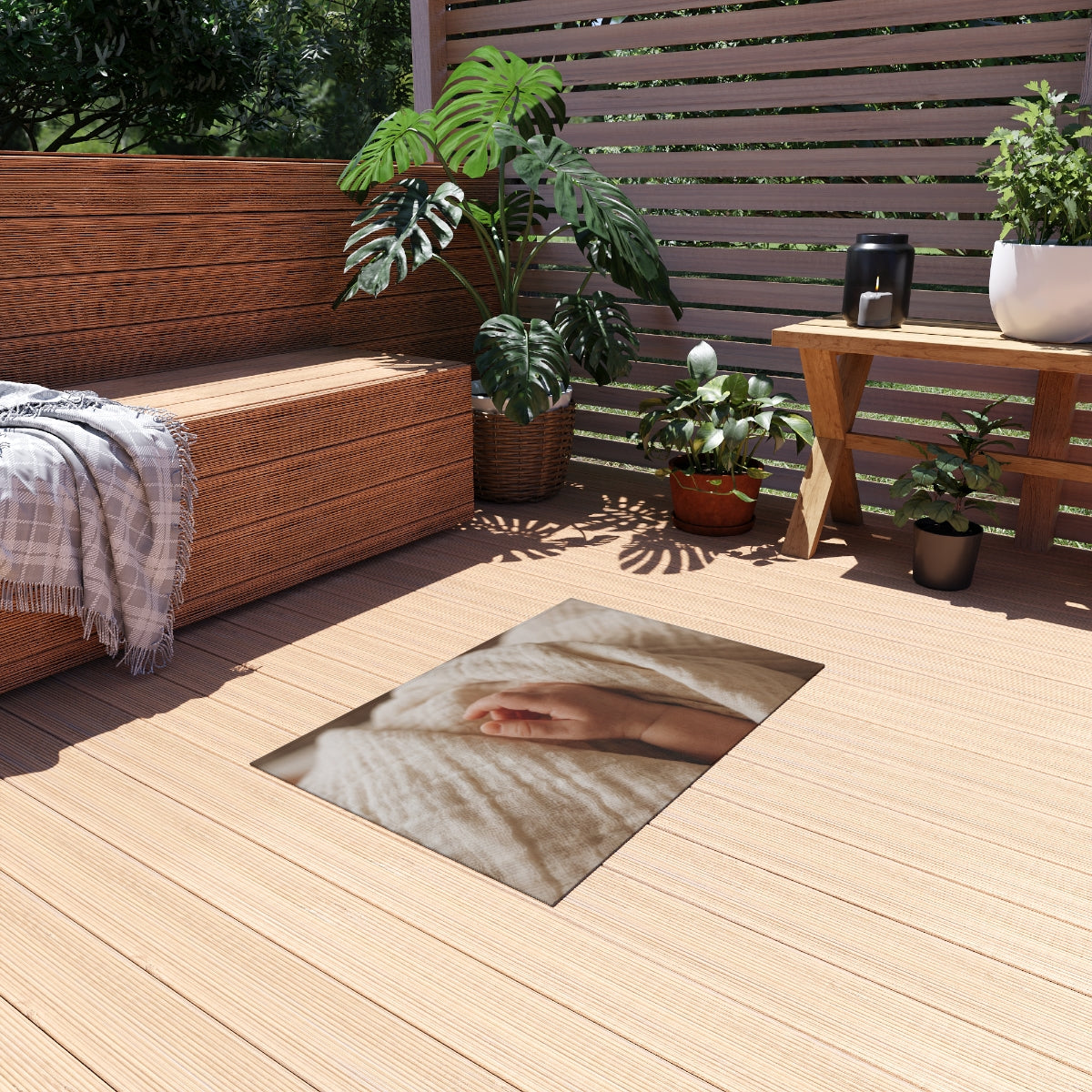 Outdoor Rug - Warm Minimalist Patio