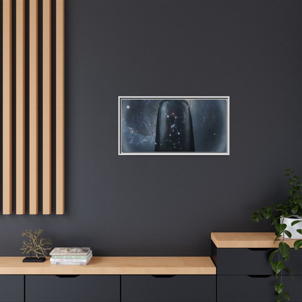 Framed Matte Canvas - Cosmic Sentinel — White / 1.25" (10×8...
