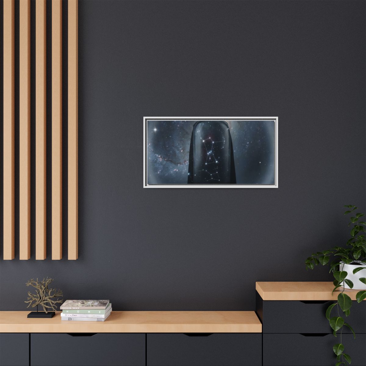 Framed Matte Canvas - Cosmic Sentinel — White / 1.25" (10×8...