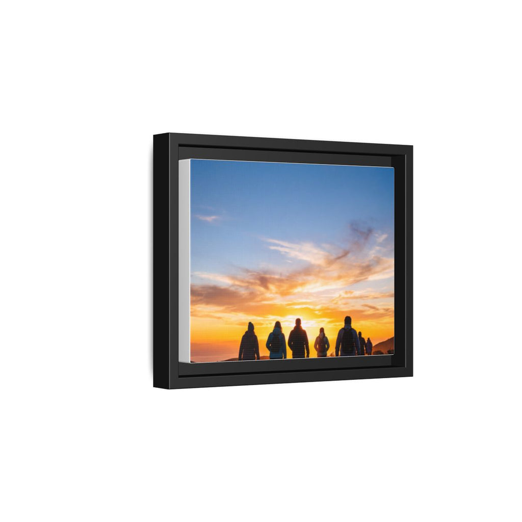 Framed Matte Canvas - Radiant Sunset Art — Black / 1.25"