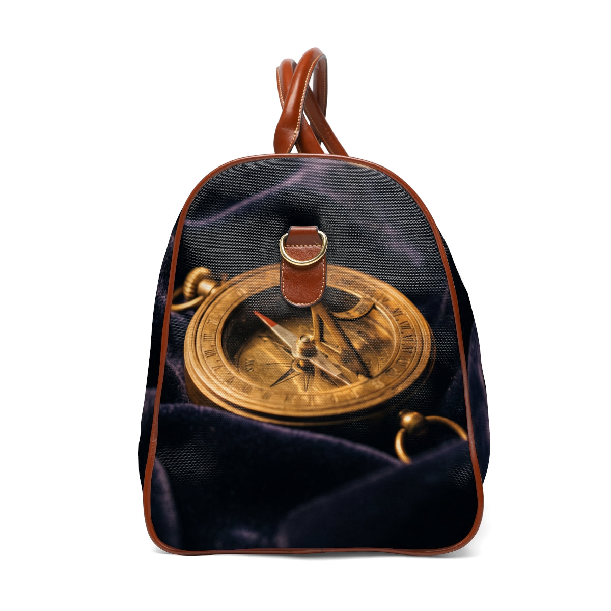 Antique Brass Sundial Waterproof Travel Bag