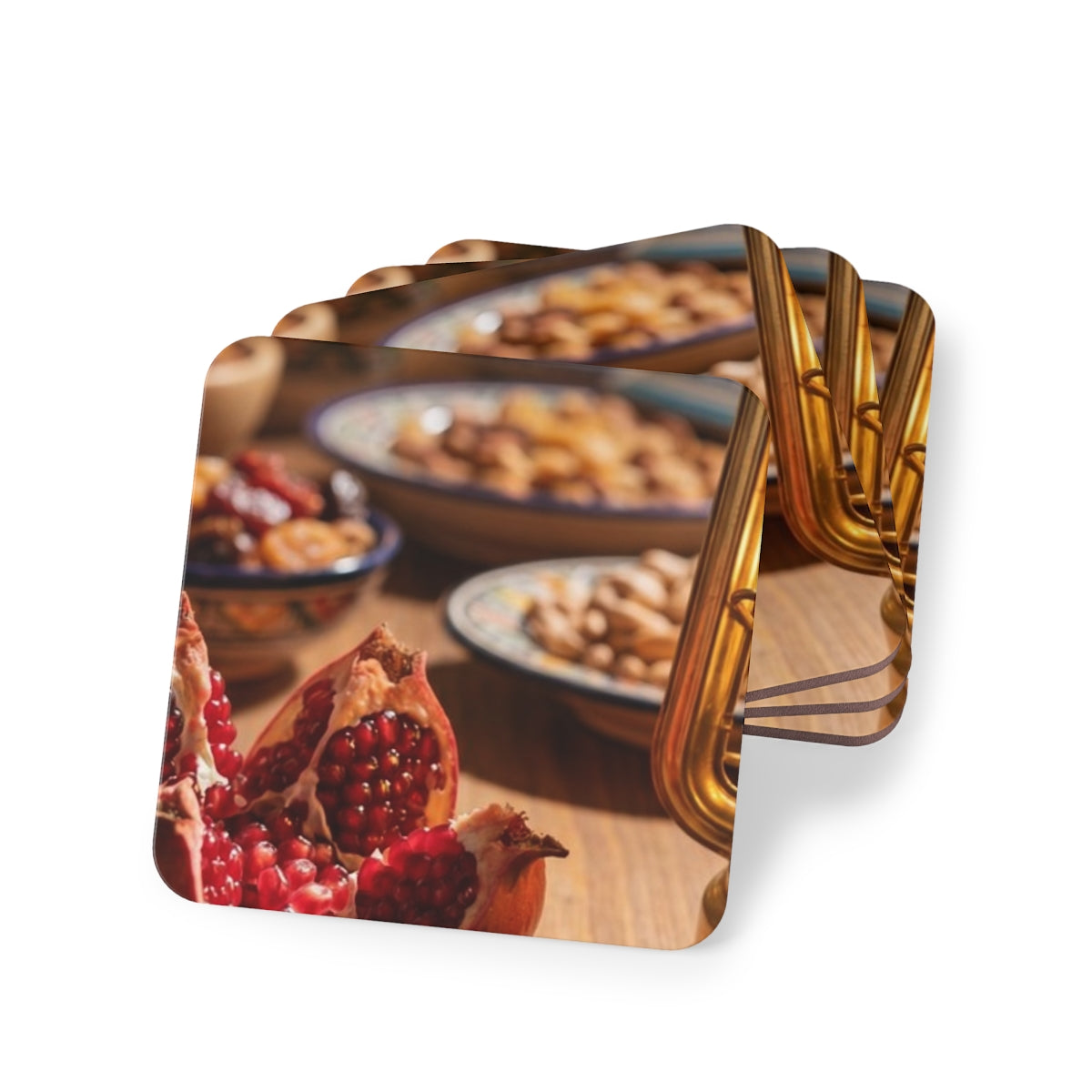 Coasters - Amber Feast Tabletop Set (1 & 4 pcs) | Echovira...