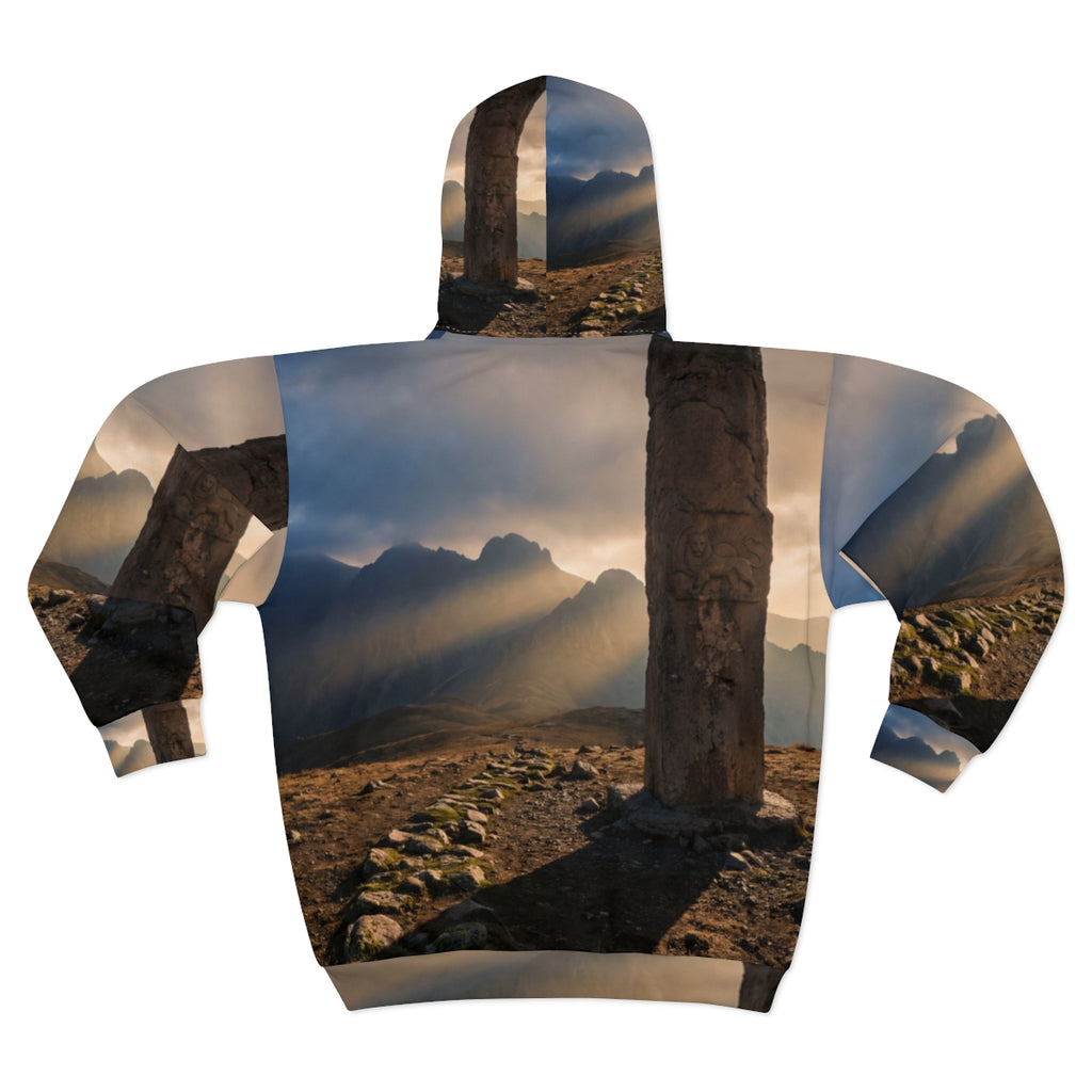 Unisex Reißverschluss-Hoodie – Mystic Peaks