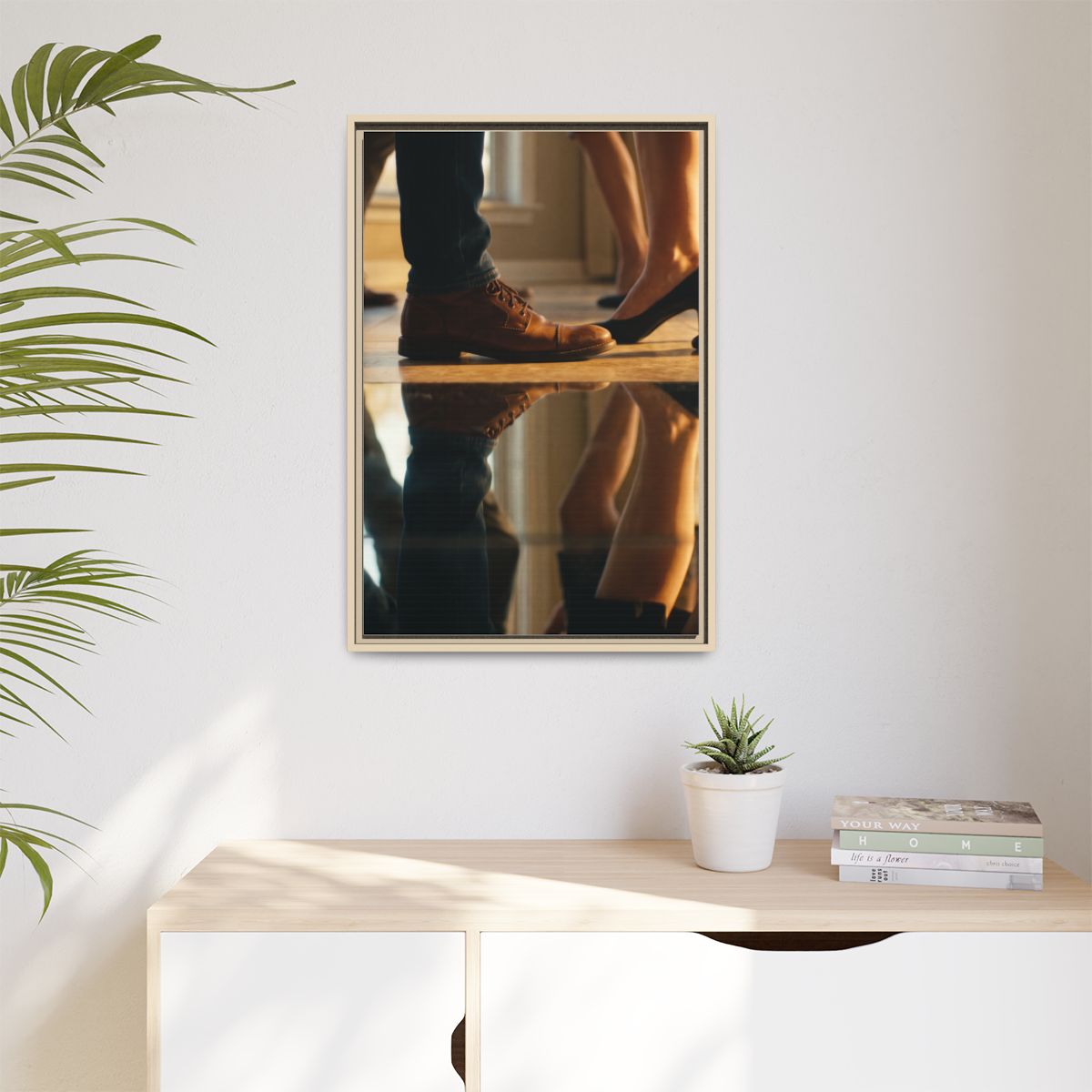 Matte Canvas, Framed - Golden Hour Reflections Cinematic Art...