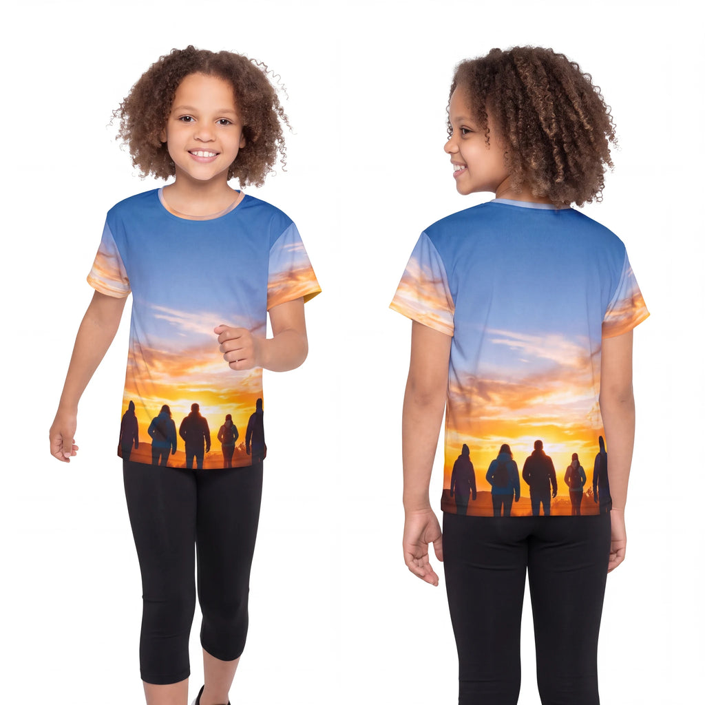 Kids Sports Jersey - Sunset Horizon | Echovira Gallery