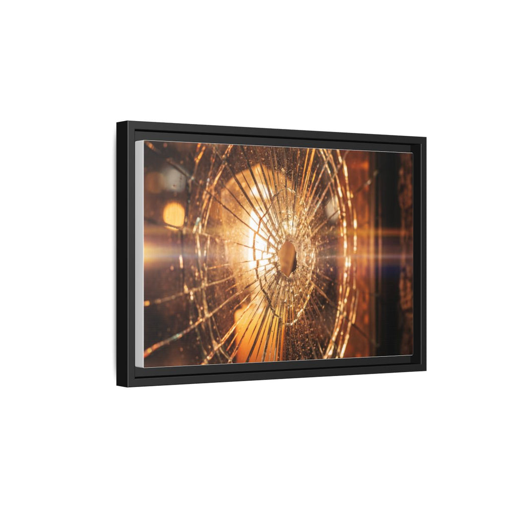 Framed Matte Canvas - Amber Glow — Black / 1.25"
