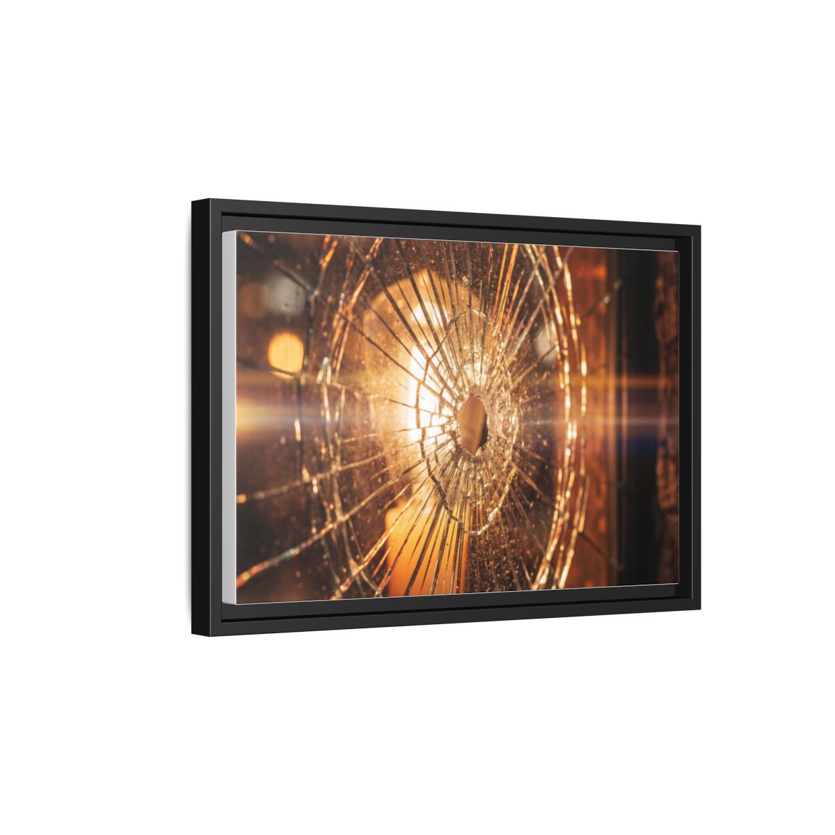 Framed Matte Canvas - Amber Glow — Black / 1.25"