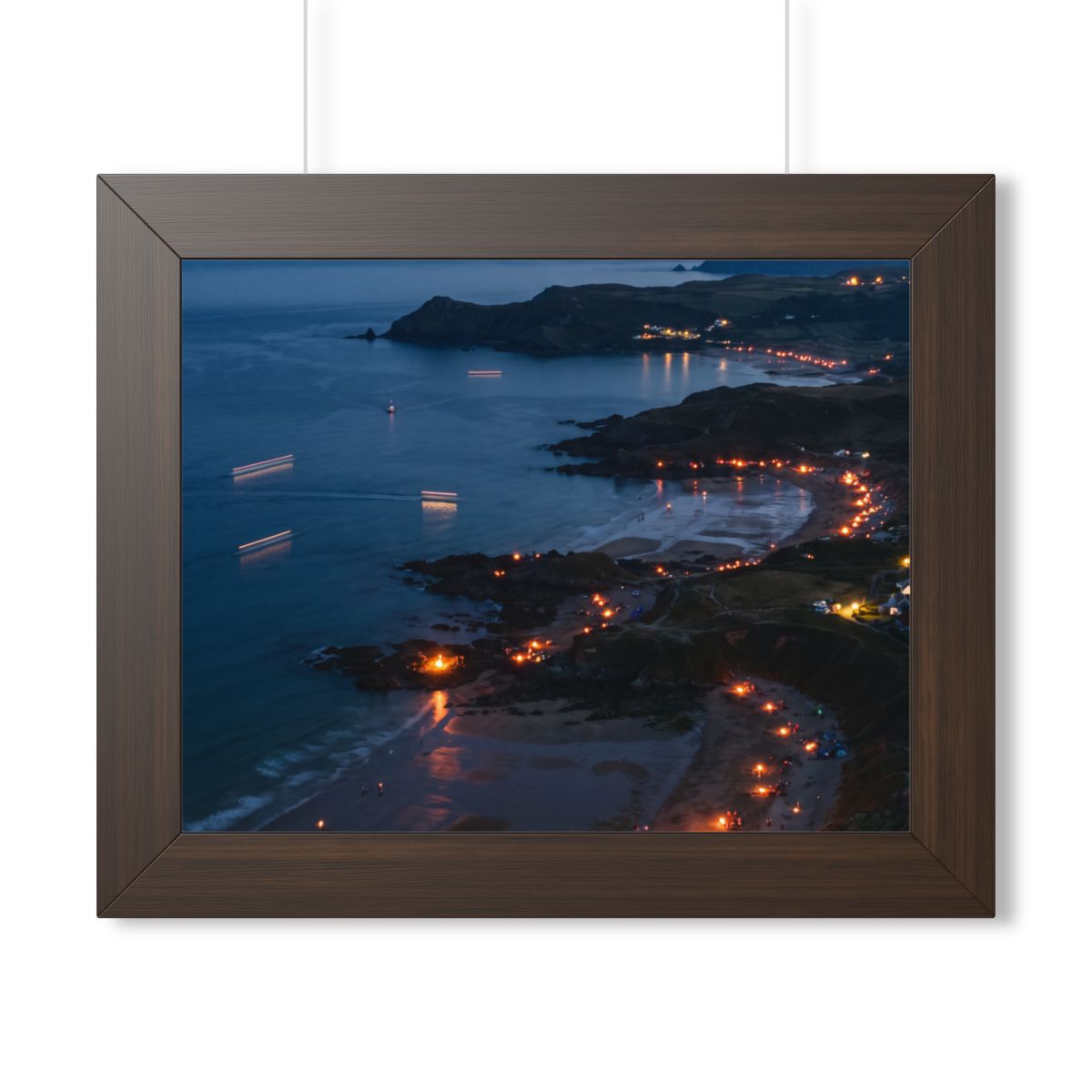 Framed Horizontal Poster - Coastal — Walnut (14×11, 16×12......