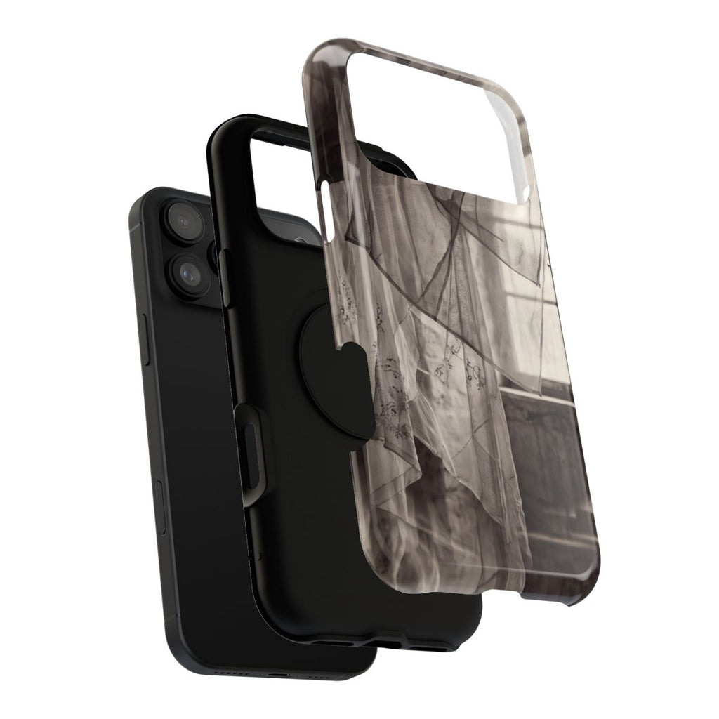 Cover antiurto per Apple iPhone - Pieghe seppia