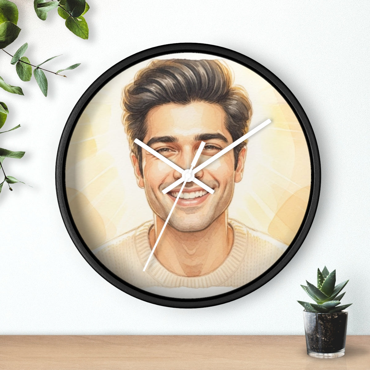 Wall Clock - Radiant Sunburst Joy | Echovira Gallery