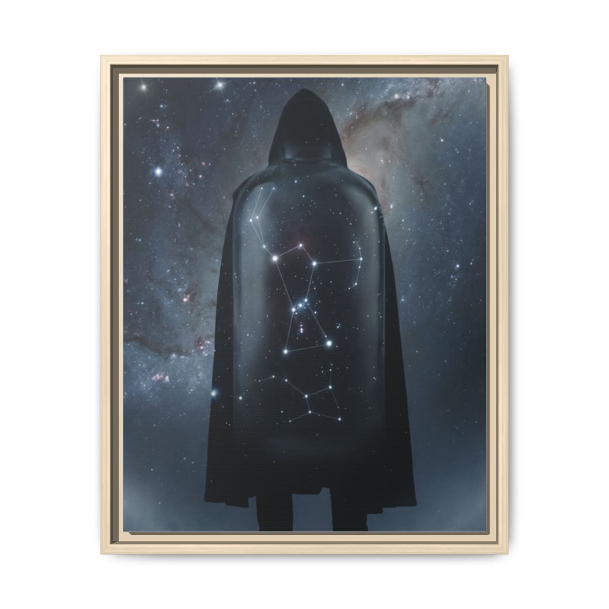 Framed Matte Canvas - Cosmic Sentinel — Natural / 1.25" (8×10, 9×12, 11×14, 12×16, 10×20, 12×18, 16×20, 16×24, 12×36, 18×24, 20×24, 16×32, 20×30, 24×30, 16×48, 24×32, 24×36, 24×48, 20×60, 30×40, 32×48, 30×60 & 40×60)