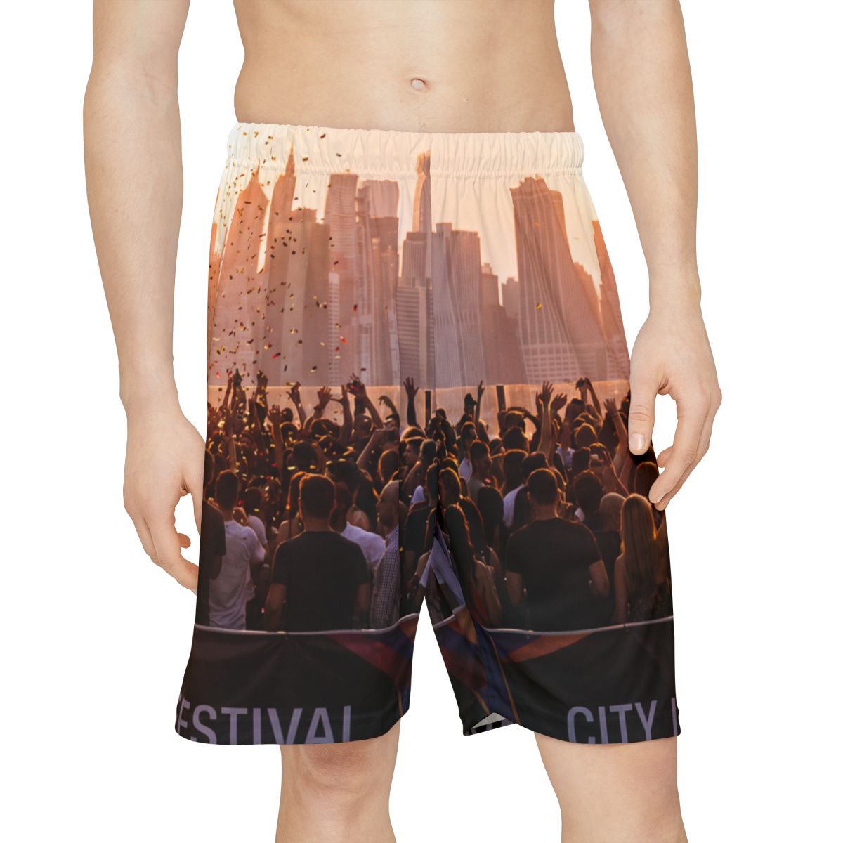 Men's Sports Shorts - Golden Hour | Echovira Gallery