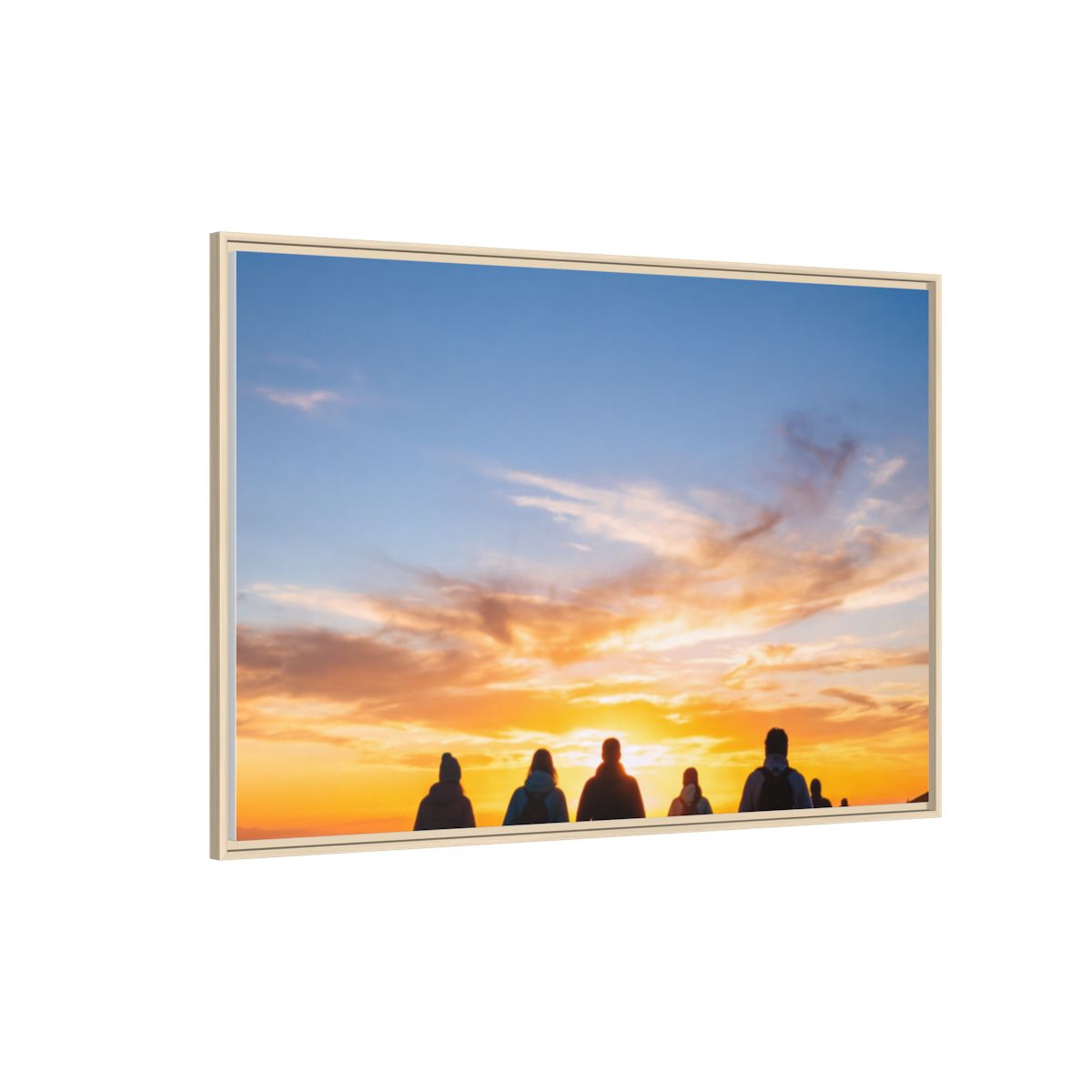 Framed Canvas - Sunset Silhouette