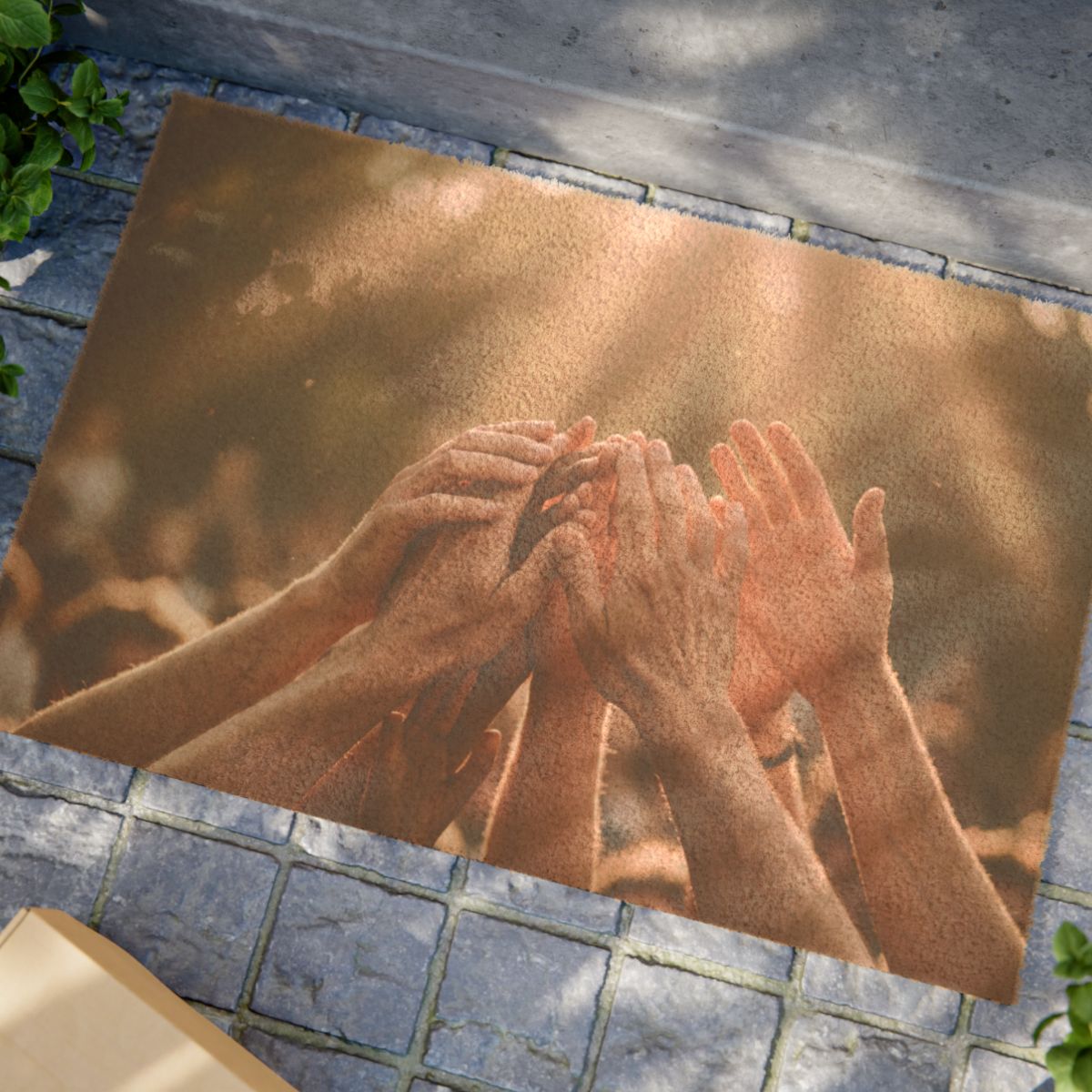 Doormat - Golden Rays of Unity Wall Art | Echovira Gallery