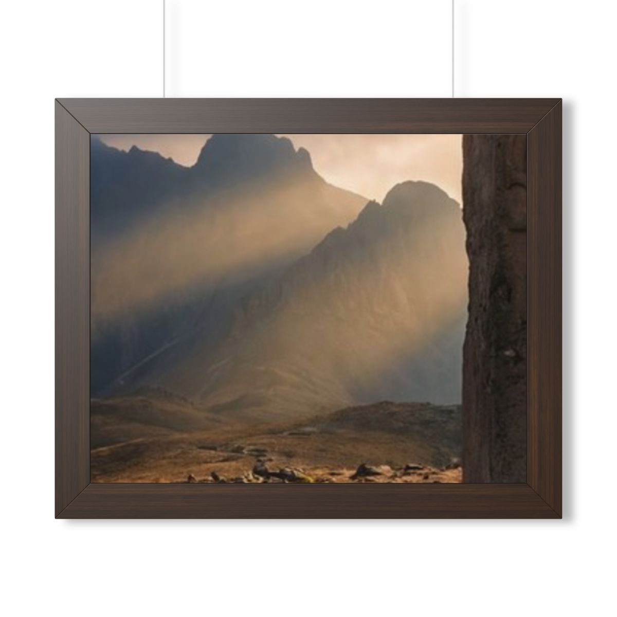 Framed Horizontal Poster - Mystic Monolith Ancient Persian...