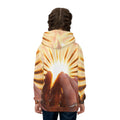 Sweat à capuche enfant : miroir et portail doré