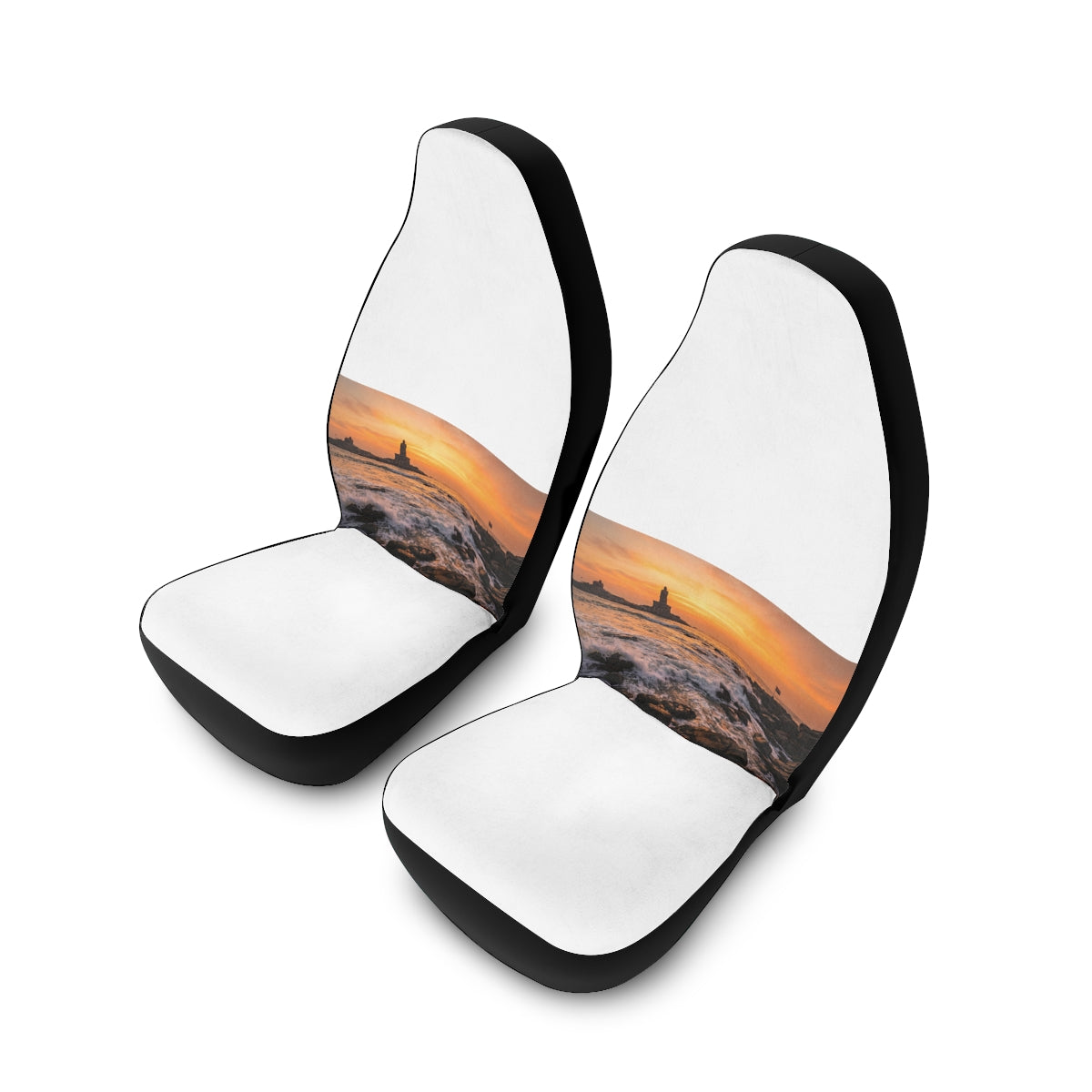 Car Seat Covers - Golden Coastal Dawn